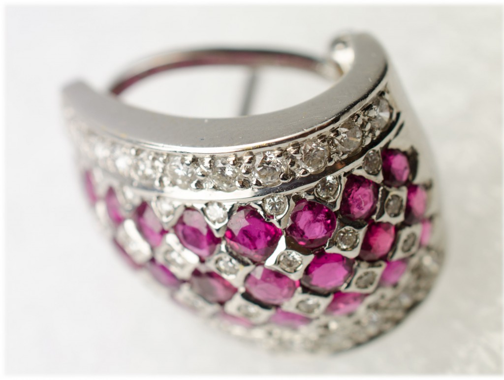 pendientes de oro y rubies