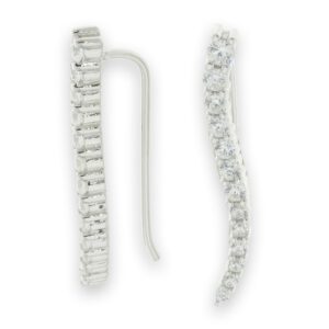 Pendientes de plata trepadores 77777