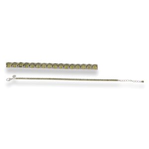 Pulsera de plata piedras oliva 103727