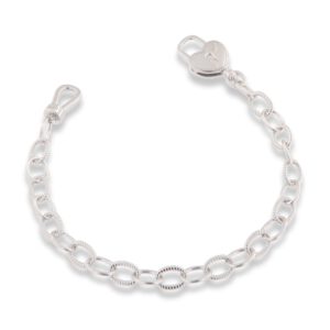 Pulsera de plata eslabon grande diseno112613